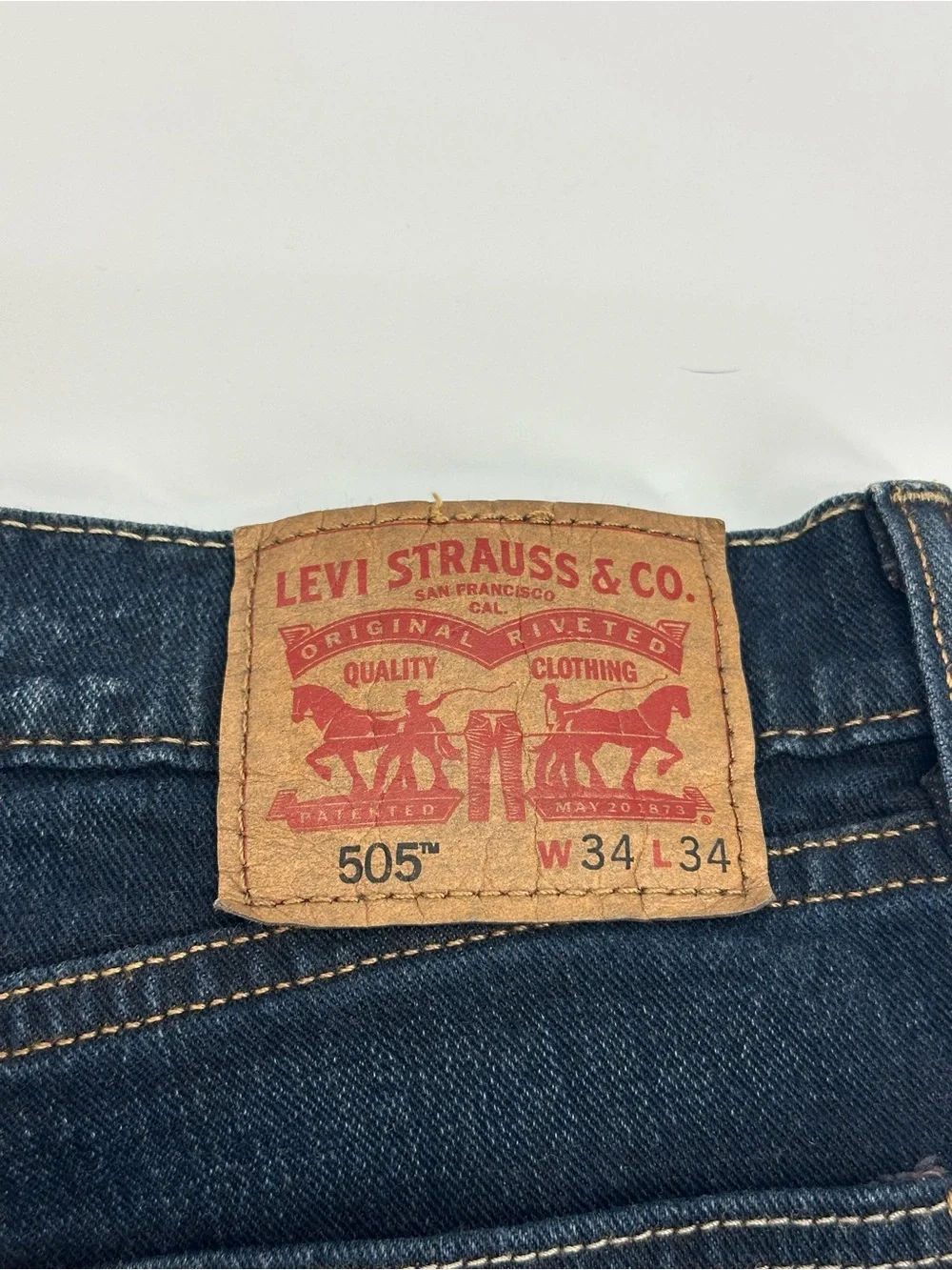 Levi's 505 Dark Blue Straight-Leg Jeans 34x34